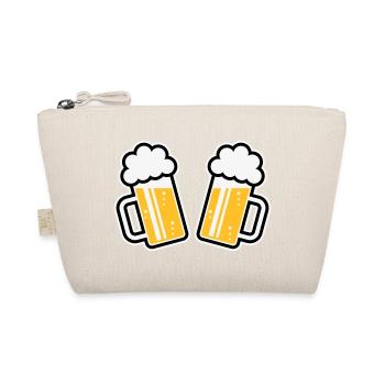 2 Bierkrüge Prosten Zu, Prosit! (Bier Maßkrüge 3C) - Bio-Täschchen - Natur - Vorne