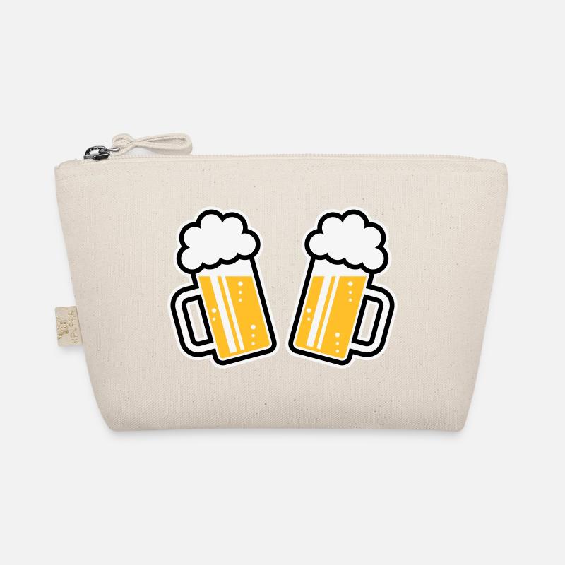 2 Bierkrüge Prosten Zu, Prosit! (Bier Maßkrüge 3C) Bio-Täschchen