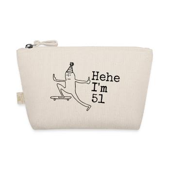 51. Geburtstag Geschenk lustig 51 Jahre 51th  - Bio-Täschchen - Natur - Vorne
