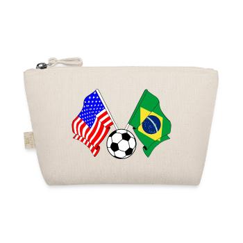 Fußball Brasilien gegen USA - Bio-Täschchen - Natur - Vorne