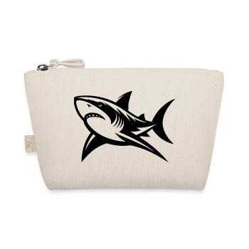 Smiling is hard with so many teeth shark joke - Organic Pouch - nature - Front