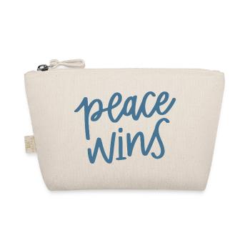 Frieden gewinnt Handlettering - Bio-Täschchen - Natur - Vorne