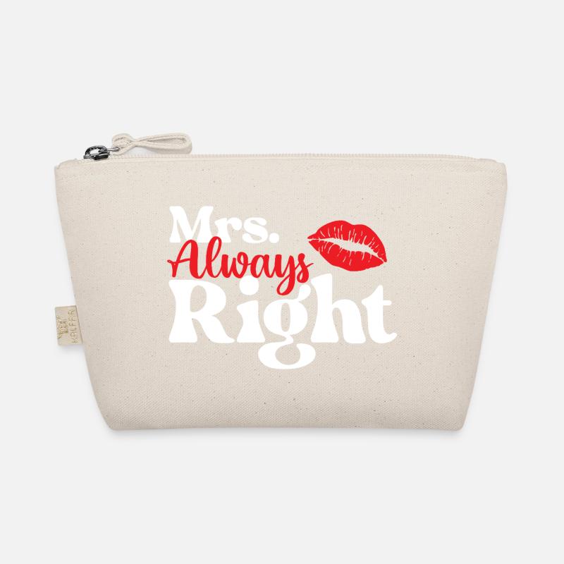 Mrs. Always Right Funny Valentine Matching Couple Organic Pouch
