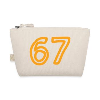Numéro 67 en orange - Trousse biologique - nature - Devant