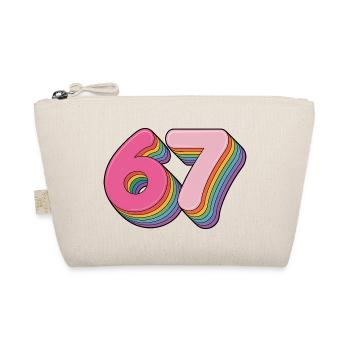 67 - T-shirt Funny Six Seven - Trousse biologique - nature - Devant