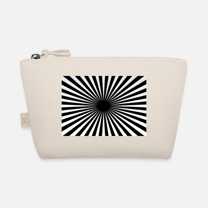 Hypnotic Centered Radial Rays Organic Pouch
