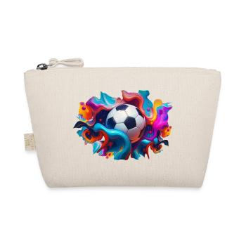 Colorful Soccer | Fußballspieler - Bio-Täschchen - Natur - Vorne