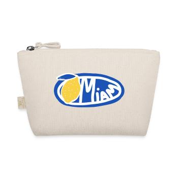 Lemon Yum Blue Retro Oval Logo - Organic Pouch - nature - Front