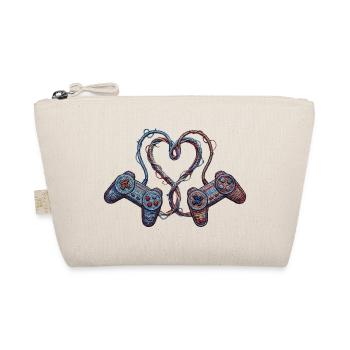 Amour gamer dans un look brodé (imprimé) - Trousse biologique - nature - Devant