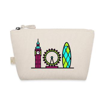 London City Skyline Big Ben Modern Line Art - Organic Pouch - nature - Front