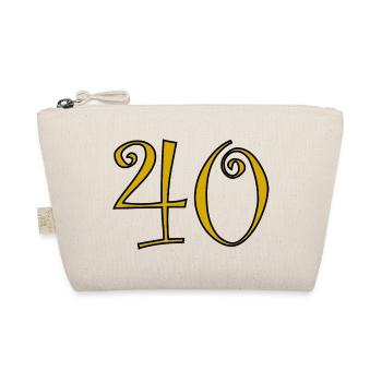 40. 40 YEARS. 40th ANNIVERSARY. 40 YEARS ANNIVERSARY. - Organic Pouch - nature - Front