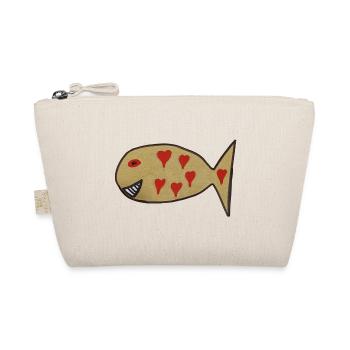 Poisson-cœur avec motif cœur - Trousse biologique - nature - Devant