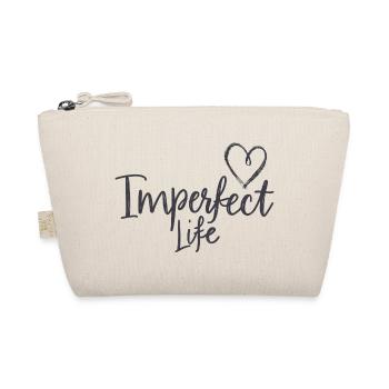 Imperfect Life Heart Motif for Great People - Organic Pouch - nature - Front