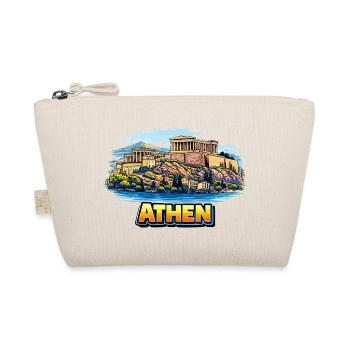 Athens Acropolis Island Illustration - Organic Pouch - nature - Front