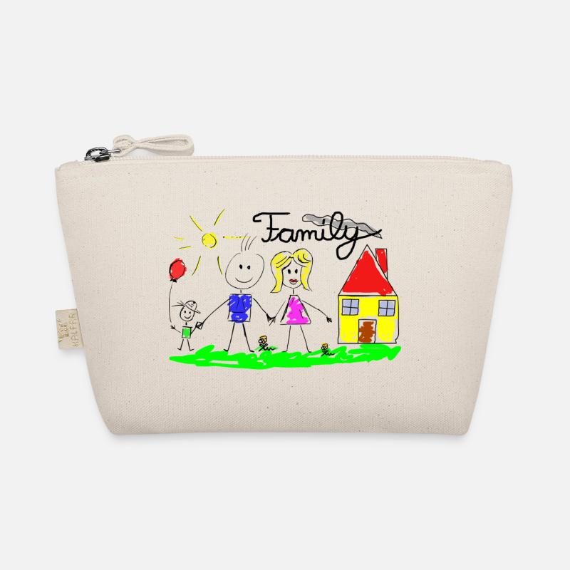 Family Line Drawing Organic Pouch