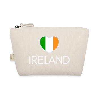 Herz mit irischer Flagge, ich liebe Irland - Bio-Täschchen - Natur - Vorne