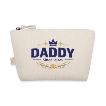 Papa seit 2025 – Proud Dad Design - Bio-Täschchen - Natur - Vorne
