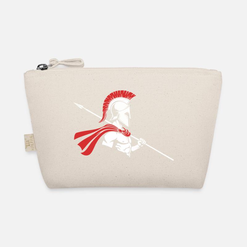 Spartan Profile Spear Logo Maskottchen Krieger Bio-Täschchen