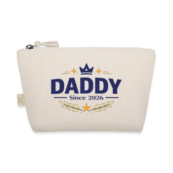 Papa seit 2026 – Proud Dad Design - Bio-Täschchen - Natur - Vorne