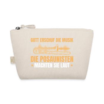 Posaune Musiker – Gott Musik Posaunisten - Bio-Täschchen - Natur - Vorne