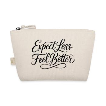 Sarcasm – Expect less, feel better – Lu - Organic Pouch - nature - Front