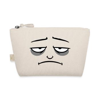 Grumpy sad disappointed face funny - Organic Pouch - nature - Front