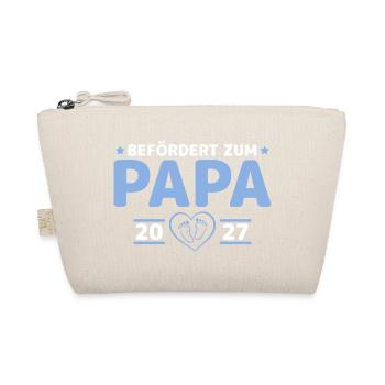 Babyparty Befördert zum Papa 2027 - Bio-Täschchen - Natur - Vorne