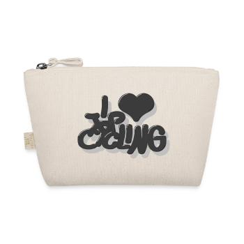 I_love_Cycling_grau - Organic Pouch - nature - Front