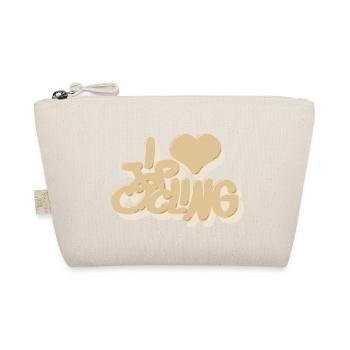I_love_Cycling_beige - Bio-Täschchen - Natur - Vorne