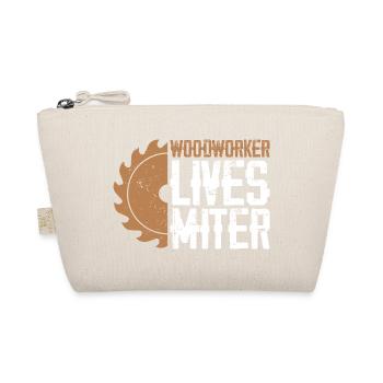 Woodworker Life Motif Miter Matters - Organic Pouch - nature - Front