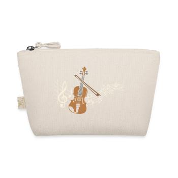 Geige Noten Violine Musiker Klassische Musik - Bio-Täschchen - Natur - Vorne