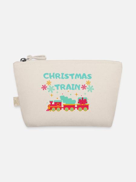 Christmas Train - Organic Pouch - nature - Front