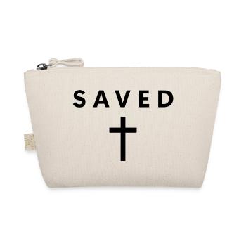 Saved minimalist, faith in Jesus, cool Chr - Organic Pouch - nature - Front