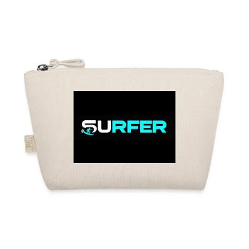 Surfer Neon Text Logo - Organic Pouch - nature - Front