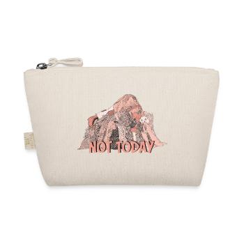 Not Today Satire, Woman Lying on Laundry Heap - Organic Pouch - nature - Front