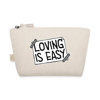 Loving Is Easy Inspirierend Romantisch Spruch Logo - Bio-Täschchen - Natur - Vorne