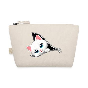 Chat chaton mignon à fermeture éclair - Trousse biologique - nature - Devant