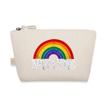 Pride Rainbow Vintage Regenbogen Shirt Sticker - Bio-Täschchen - Natur - Vorne