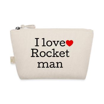 I Love Rock Music Typography - Organic Pouch - nature - Front