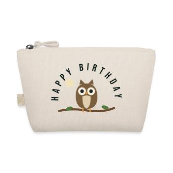 HIBOU. CHOUETTE. JOYEUX ANNIVERSAIRE - Trousse biologique - nature - Devant
