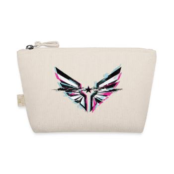 Glitch Angel Dark Y2K Streetwear - Organic Pouch - nature - Front
