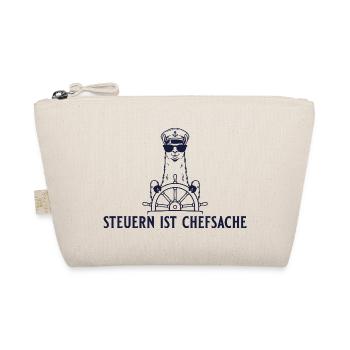 Steuern ist Chefsache Lama Kapitän - Bio-Täschchen - Natur - Vorne