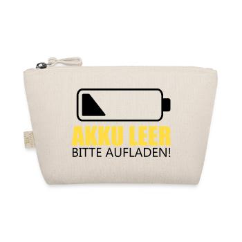 Akku leer , bitte Aufladen! - Bio-Täschchen - Natur - Vorne