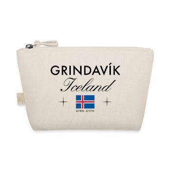 Grindavík Island Koordinaten Reise Souvenir - Bio-Täschchen - Natur - Vorne