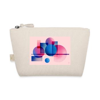 Abstrakte Blau-Pink-Geometrie - Bio-Täschchen - Natur - Vorne