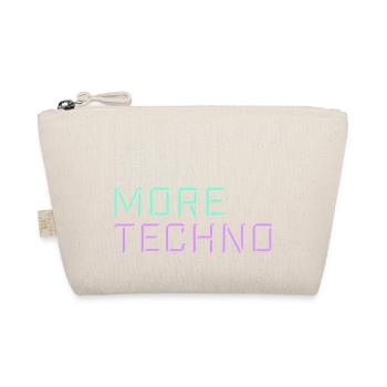 Less drama more techno Spruch Party Rave Logo Text - Bio-Täschchen - Natur - Vorne