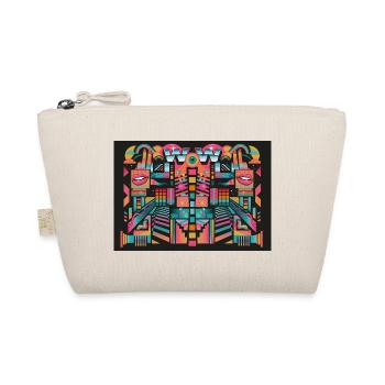 Psychedelischer WOW Mosaik Print - Bio-Täschchen - Natur - Vorne