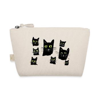Mitternachts-Katzenaugen-Muster - Bio-Täschchen - Natur - Vorne