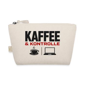 Kaffee & Kontrolle Laptop-Design - Bio-Täschchen - Natur - Vorne