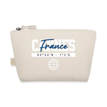Cannes Frankreich Koordinaten Reise Souvenir - Bio-Täschchen - Natur - Vorne